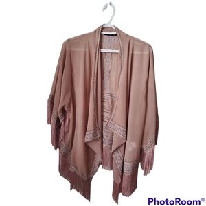Fringe Trim Kimono